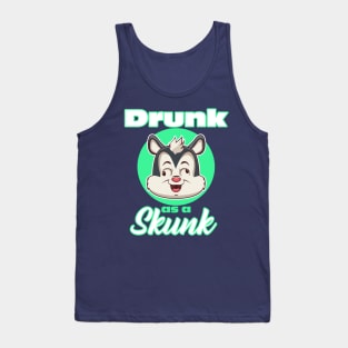 Drunk as a Skunk IPA Craft Beer Whiskey Wine Drinking Tank Top